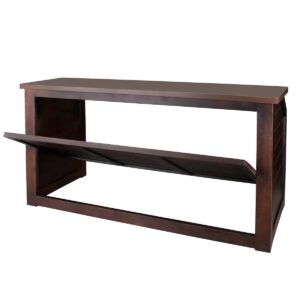 Portable Folding Bar with Reversible Front - Dark Brown